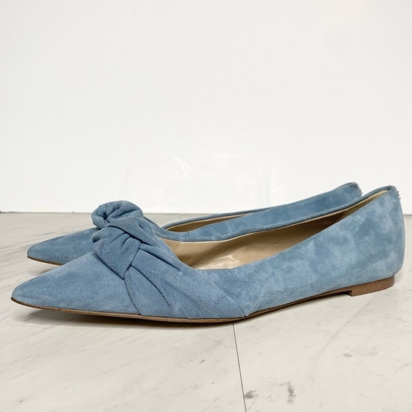 Sam Edelman Wheaton Blue Suede Pointy Toe Flat 7 1/2 M - Picture 1 of 16